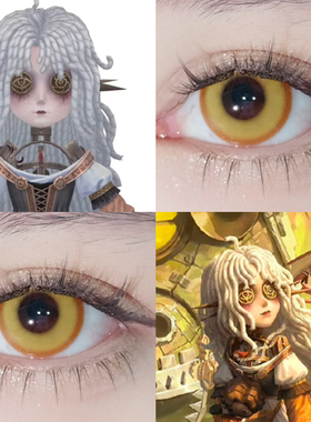 小女孩异动指针cos美瞳日抛金黄色大直径第五人格漫展隐形眼镜JA