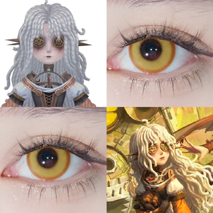 小女孩异动指针cos美瞳日抛金黄色大直径第五人格漫展隐形眼镜JA
