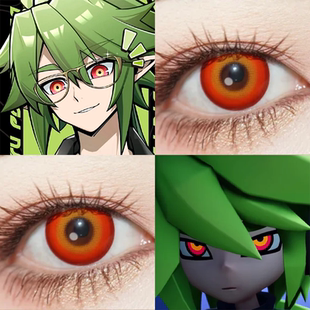 赞德cos美瞳日抛凹凸世界男琉璃棕花与火莲蓉流心火灵珠漫展佳ja