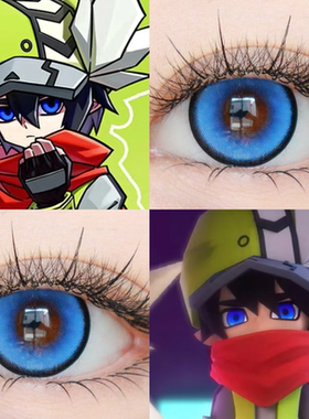 雷狮卡米尔cos美瞳半年抛蓝色凹凸世界第五人格佣兵魔法小厨贺JA