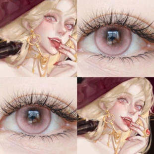 黛莉拉cos美瞳日抛流氓叙事邂逅粉芙蓉溏心珠灰粉知名浪漫女贺JA