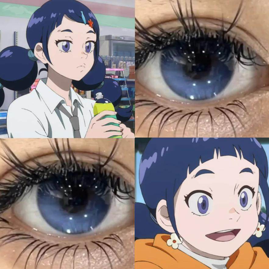 悲喜渔生鲇川花cos美瞳蓝色显色彩色隐形眼镜打走瞌睡虫魔鬼鱼dn