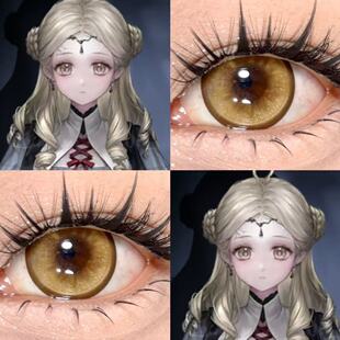 无期迷途露米娜cos美瞳棕色日抛水水茶晶流光棕明月清风还原色JA