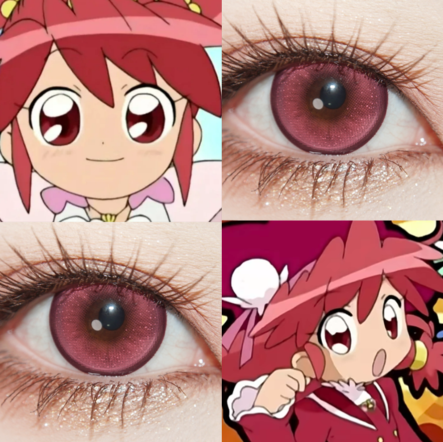 法音﻿cos美瞳日抛双子星公主砰砰玫粉水三千水水粉黛粉色显色JA