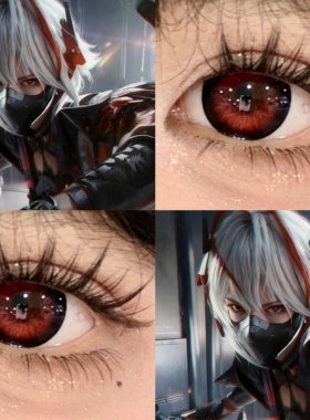 麦晓雯cos美瞳日抛红色维什戴尔阿米娅萌萌香明日方舟三角洲贺JA