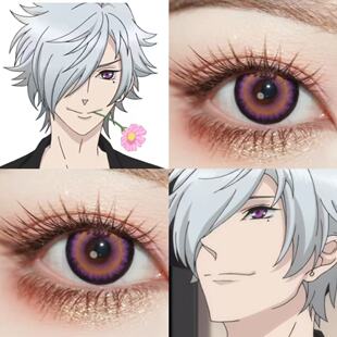 朝日奈椿cos美瞳紫色日半年抛兄弟战争失眠女巫沉沦诗紫万圣节JA