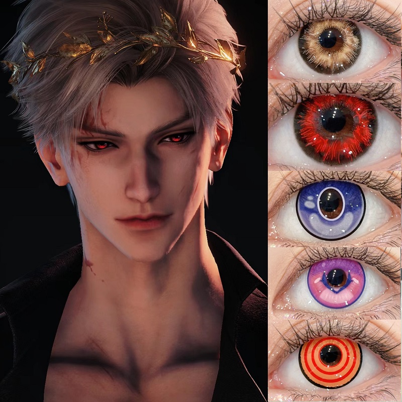 原神魈cos带度数美瞳五条悟芙宁娜梦野久作金木近视隐形眼镜tu