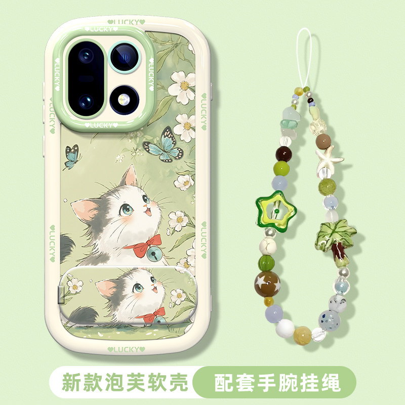 适用于一加15T手机壳猫咪带挂绳图片