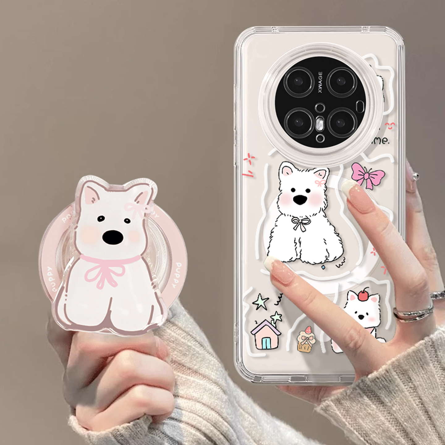 适用于华为磁吸手机壳时尚创意女