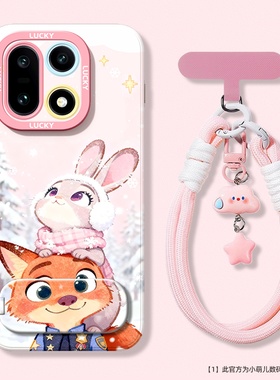 新款适用于一加15手机壳女生ace6防摔oneplus13T疯狂动物城ACE5全包12/10pro镜子支架挂绳1+9R外壳ace3保护套