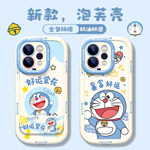 适用于vivos50手机壳带挂绳哆啦