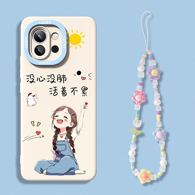 适用于一加手机壳好运发财女孩