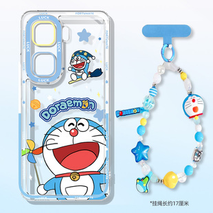 适用于iqooneo10pro+手机壳带手链10proplus超薄硅胶NEO9pro透明软壳n8哆啦A梦7/6se挂绳保护套IQOO防摔后盖