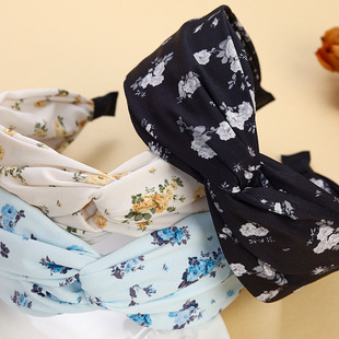 小清新花朵韩国宽边发箍简约百搭发窟韩版压发布艺森女系洋气发卡