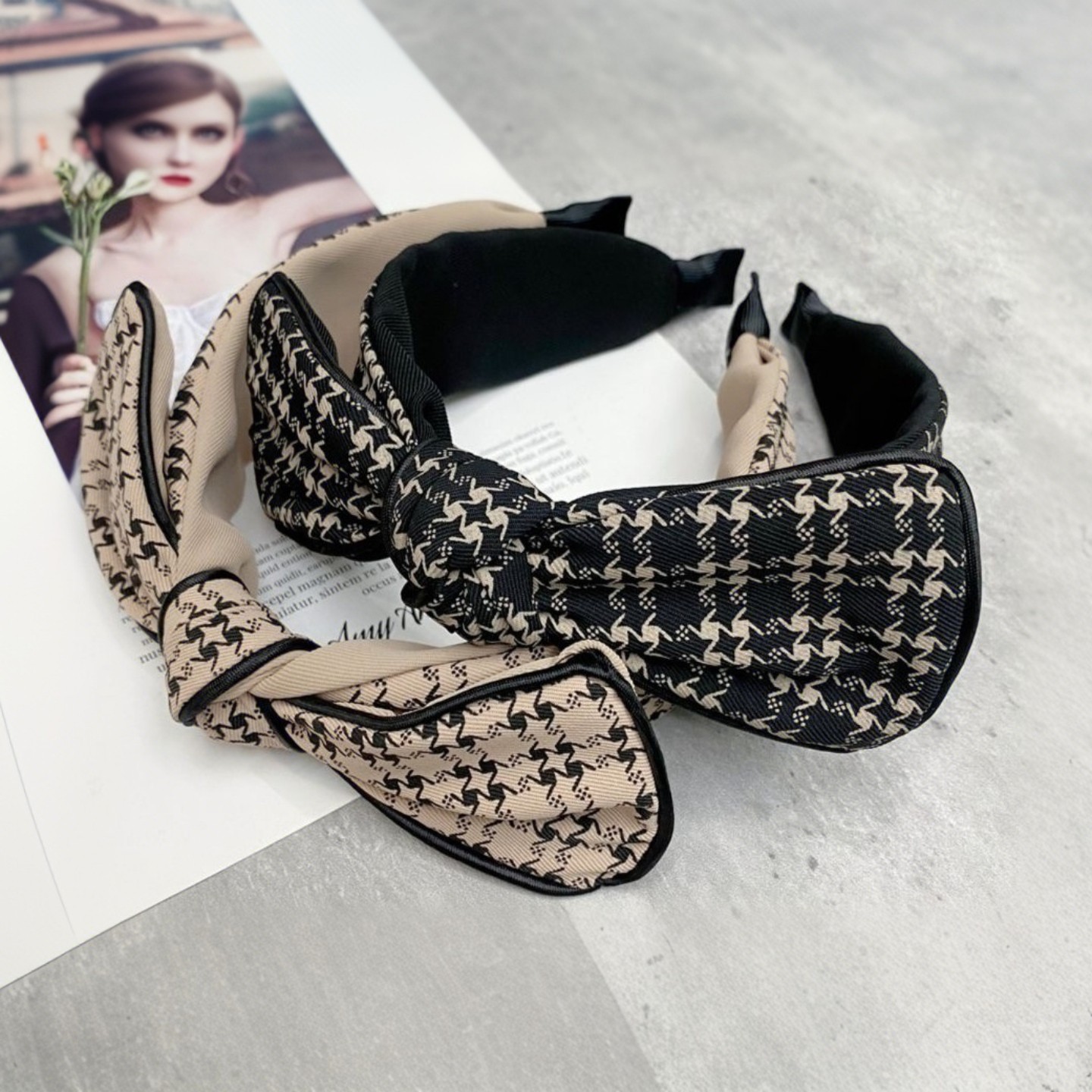 格子蝴蝶结头箍网红新款碎发洗脸发带法式韩版发箍带铁丝头饰发卡,饰品/流行首饰/时尚饰品新,发饰,淘宝优惠券,粉丝福利购,淘宝优惠卷