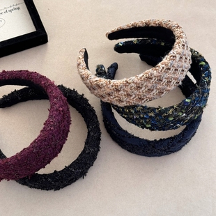 高颅顶宽边发箍女日常外戴高级感轻奢夏季 发饰 防滑洗脸头箍女新款