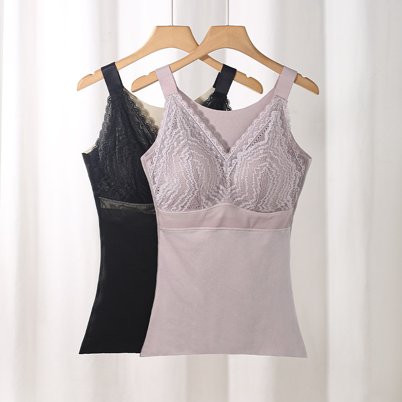 保暖背心女内搭带胸垫一体式加绒薄绒收腹塑身打底上衣美体棉秋衣,女士内衣/男士内衣/家居服,保暖上装,淘宝优惠券,粉丝福利购,淘宝优惠卷