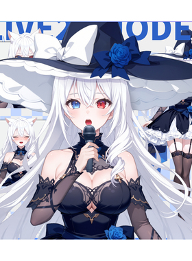 live2d虚拟主播成品白发优雅魔女皮套直播虚拟形象设计虚拟主播