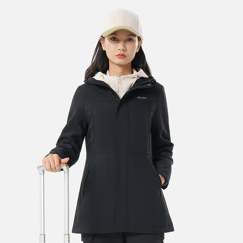 探拓女式修身保暖软壳衣