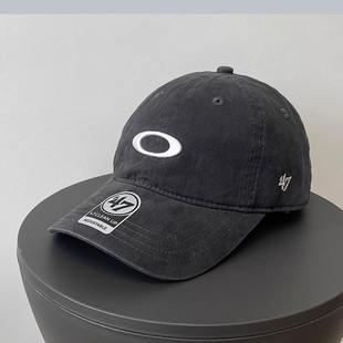 GN美式 加大百搭显脸小鸭舌帽 ins复古水洗47刺绣棒球帽男女情侣款