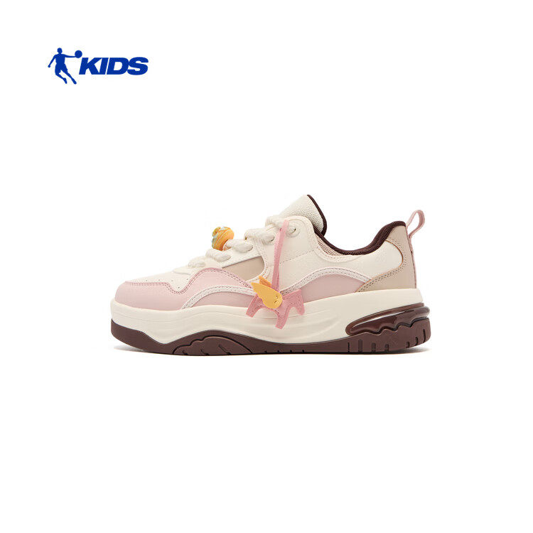 乔丹儿童板鞋低帮2026新款女童卡通运动鞋大童休闲鞋TDD05B261591