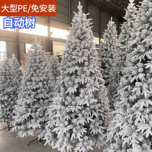 自带灯圣诞节新款pe植绒