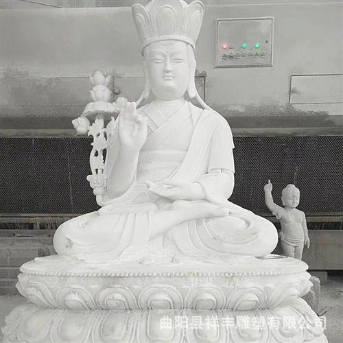 大型地藏王石雕汉白玉菩萨佛像宗教寺庙供奉铸铜镀金四面佛像厂家
