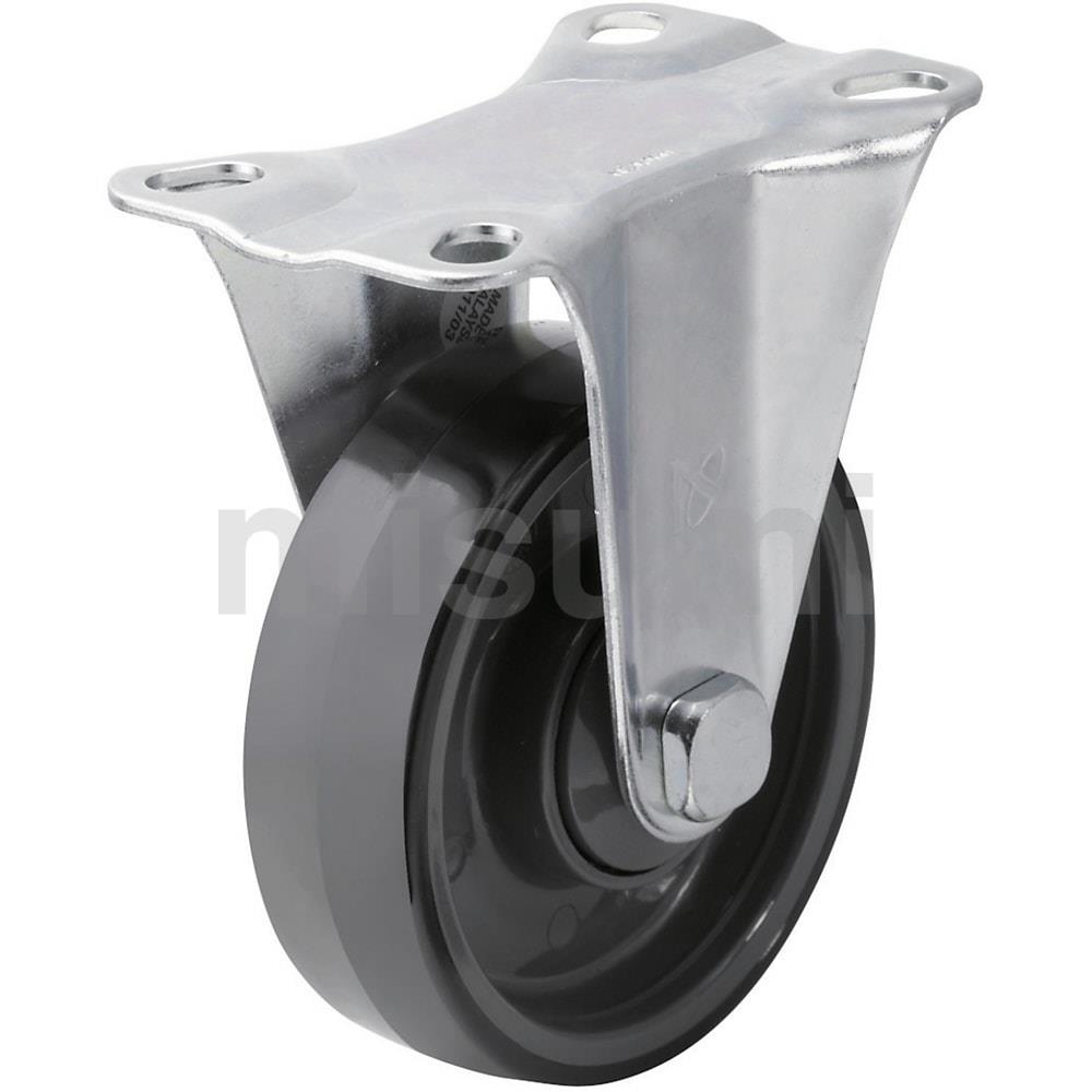 橡胶轮工业脚轮CNGJ CNGK CNGS25/38/50/65/75-R/U/N米思米同尺寸