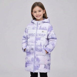 商场同款Abckids童装2025冬季新款女童加厚中长款保暖羽绒服外套