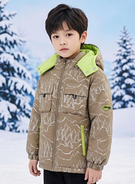 商场同款abckids童装冬季男童加厚时尚羽绒服F352309141