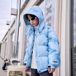 商场同款Abckids童装冬季儿童羽绒服男童加厚保暖白鸭绒连帽外套