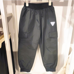 Abckids童装商场同款冬季儿童羽绒裤女童加厚保暖白鸭绒工装裤