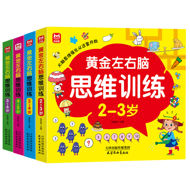 2-3-4-5-6岁左右脑开发书智力测试题幼儿园数学看图连线找规律儿童走迷宫全脑益智游戏书三四五岁宝宝早教逻辑思维训练观察专注力