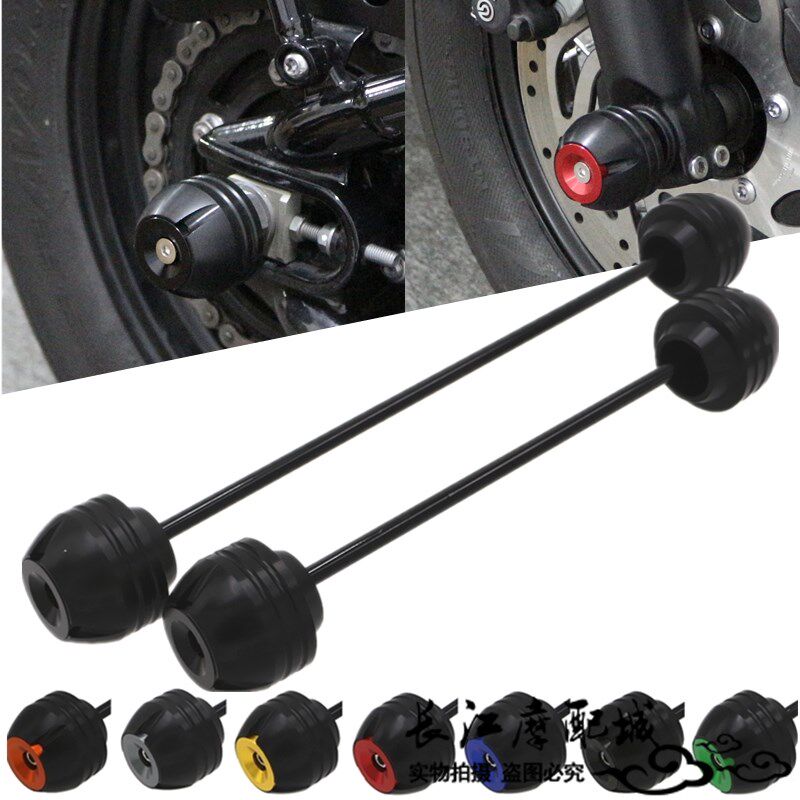 适用铃木GSXR750/R600 11-25年改装前后轮防摔球铝W合金防倒保护