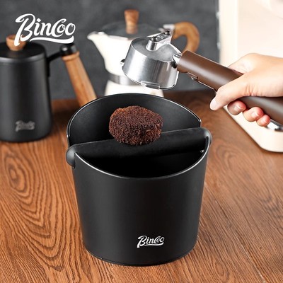 bincoo咖啡渣桶布粉敲渣桶粉渣桶接粉垃圾桶收纳盒意式咖啡机配件