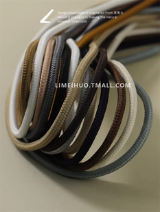 里美火徒步鞋带圆形适配north百搭款户外休闲登山老爹褐色咖啡色