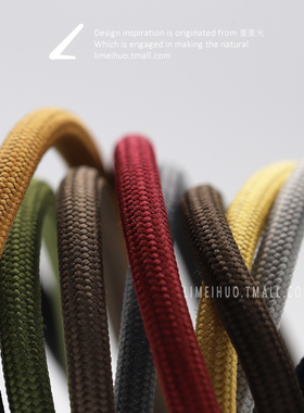 里美火5mm雪地靴鞋带粗圆形老爹鞋男黄棕咖色黑色女鞋绳适配探路