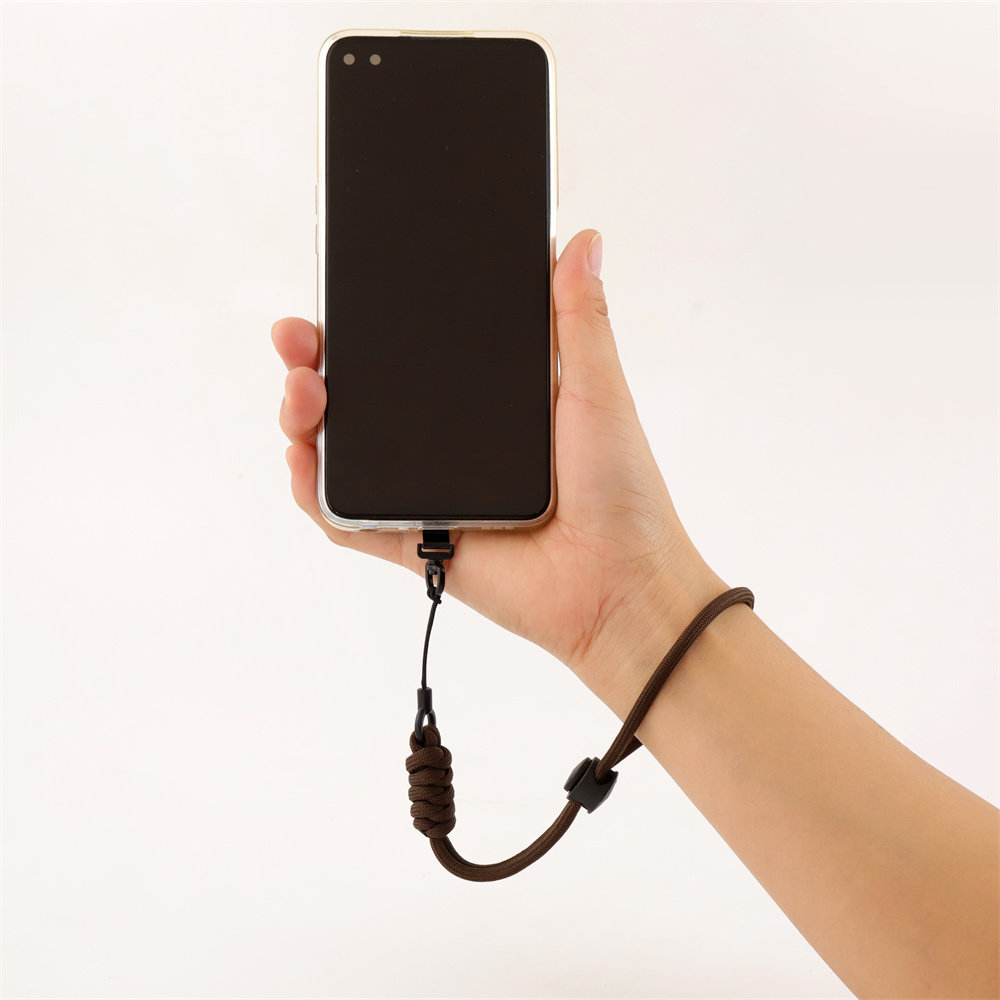 手腕式手机挂绳棕色编织绳防丢防摔可调节车钥匙挂件游戏手柄挂绳
