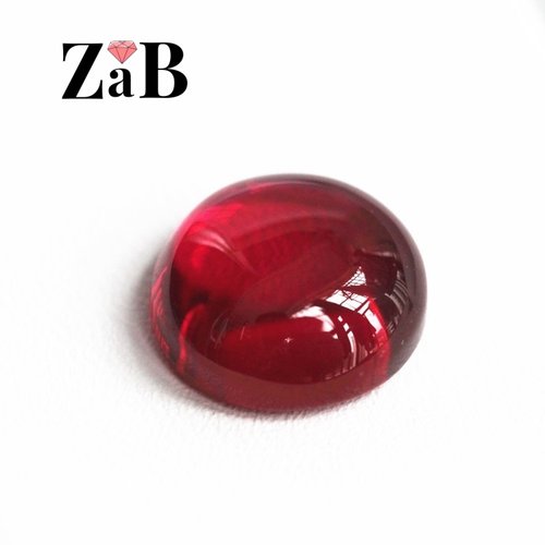 红宝石裸石平底素面圆形缅甸红宝石鸽血红色戒面戒指吊坠两用配石