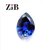 水滴形梨形坦桑蓝宝石裸石戒面吊坠可以代加工精湛工艺切割面