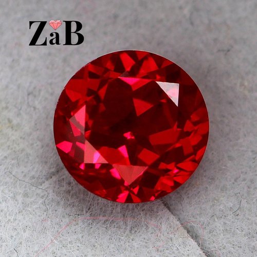 圆形红宝石RUBY裸石鸽血红宝石裸石矿粉融合彩宝戒指戒面裸石