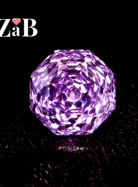 玫瑰花切紫锂辉高碳钻裸石高级感黄色宝石高精切礼品戒指吊坠珠宝