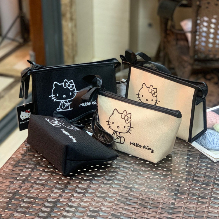 【家用优选】HelloKitty正版授权韩版蝴蝶结化妆包化妆袋零钱包手