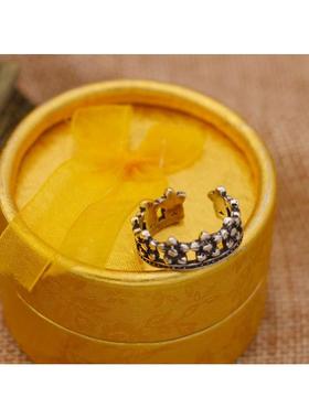 复古戒指仿925纯铜饰品珍珠麻绳韩版泰铜开口戒指铜饰工厂直销批