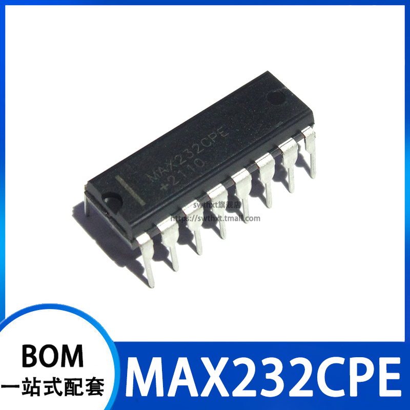 MAX232CPE 直插 DIP-16 多通道 RS - 232 驱动器/接收器