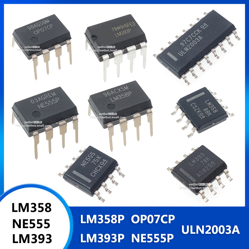 LM358P NE555P LM393P OP07CP ULN2003A LM358DR LM393DR NE555DR