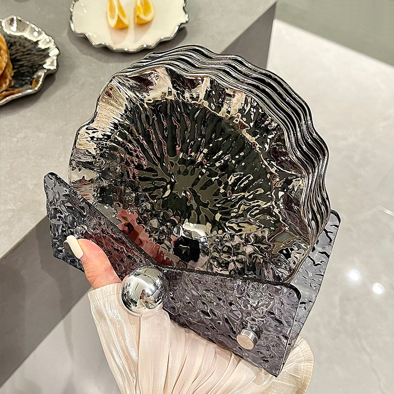 电镀银高级感小吃碟套装家用零食碟水果盘面包甜品点心碟子高级感,餐饮具,碟,淘宝优惠券,粉丝福利购,淘宝优惠卷