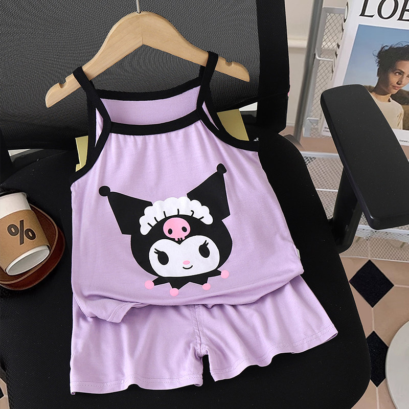 清仓特价！女童卡通睡衣吊带背心套装宝宝薄款莫代尔儿童家居服,童装/婴儿装/亲子装,家居服套装,淘宝优惠券,粉丝福利购,淘宝优惠卷