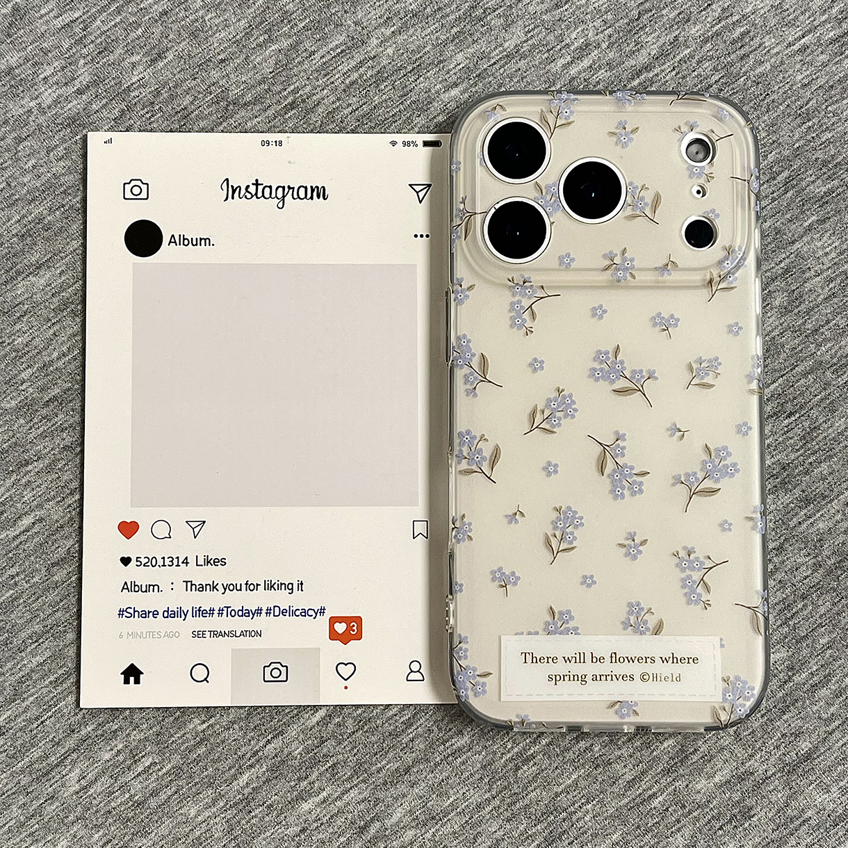 苹果17proins风花朵手机壳