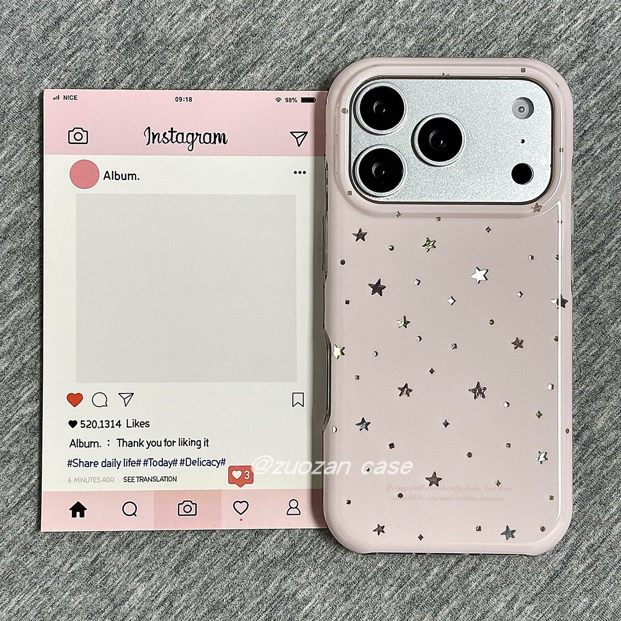 ins韩风简约粉底彩色星星适用苹果17promax手机壳iphone16pro新款15超火个性14圆边双层13女17全包防摔保护套